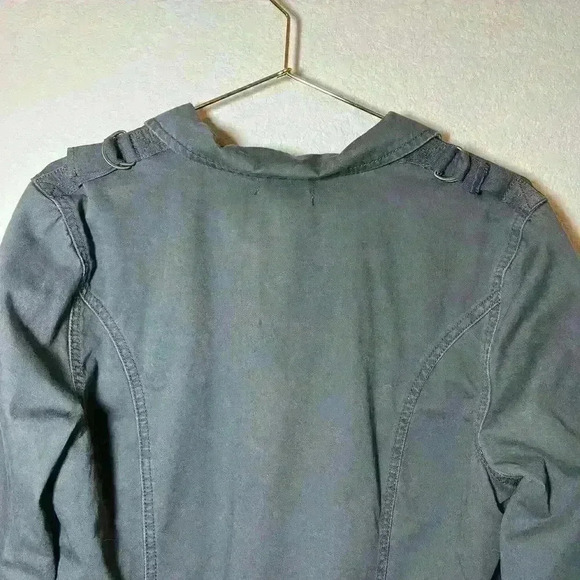 Maurice jacket size large army green with buttons p2p:21in length:28in - Picture 6 of 7
